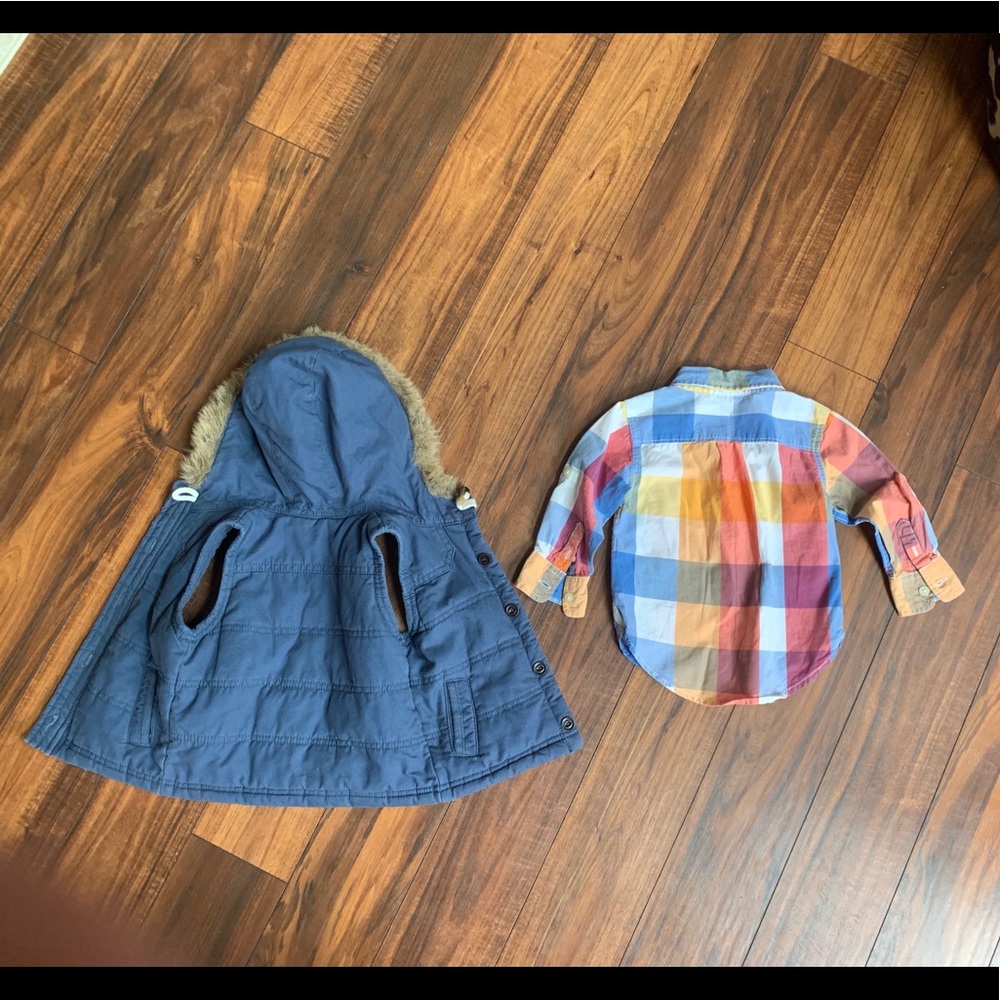 Eskimo toddler hooded vest & button down - Picture 5 of 7
